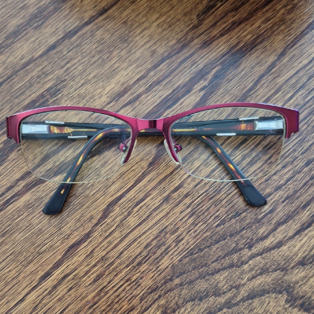 Anne Taylor Red Half-Rim Glasses